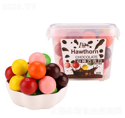爱莱客山楂巧克力200g盒装儿童糖果休闲零食产品图