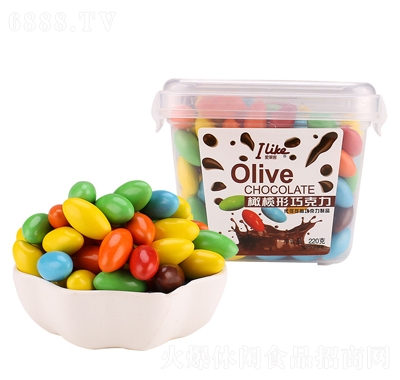 爱莱客橄榄形巧克力200g盒装儿童糖果休闲零食产品图