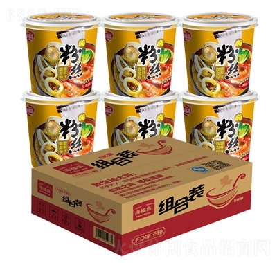 海福盛咖喱海鲜粉丝6杯方便速食细米粉咖喱海鲜粉丝产品图