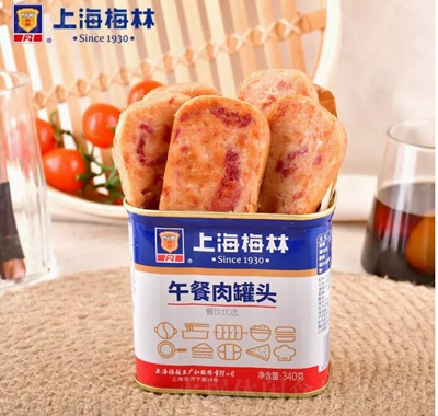 梅林午餐肉罐头餐饮优选340g火锅方便面产品图