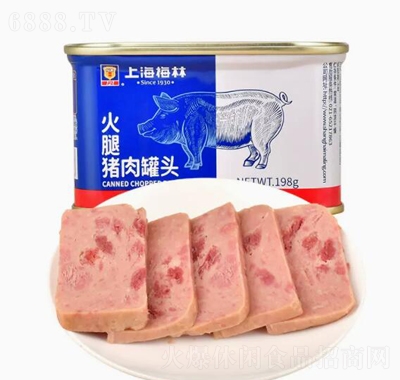 梅林小白猪火腿猪肉罐头198gx24猪肉熟食产品图