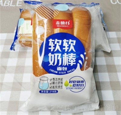 麦德谷休闲食品零食面包218g软软奶棒产品图