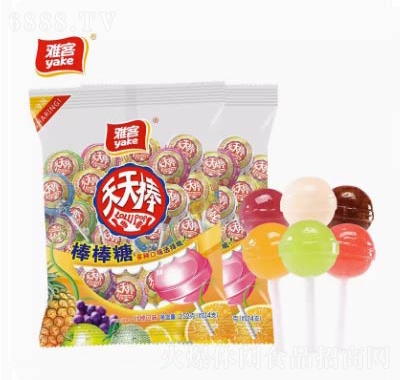 雅客天天糖果批发喜糖扭结棒棒糖休闲零食袋装
