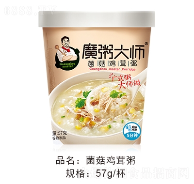 麦丹郎菌菇鸡茸粥57g方便速食休闲食品产品图