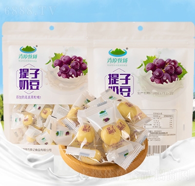 青原牧场提子奶豆休闲食品产品图