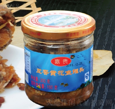 嘉贵五香黄花鱼罐头小休闲食品产品图