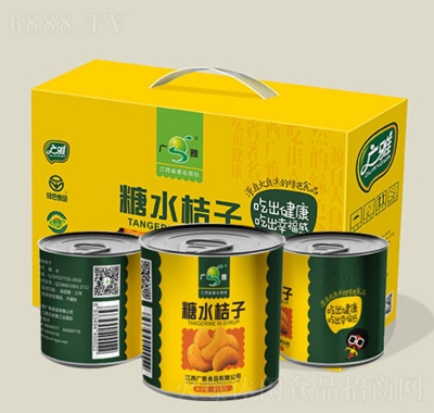 广雅糖水桔子礼盒装休闲食品产品图