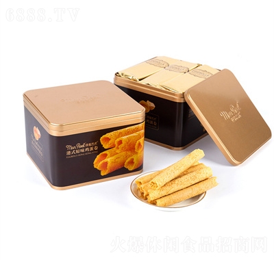 漫卷艺术港式原味鸡蛋卷300g休闲零食饼干糕点罐装