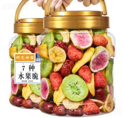每果时光7种水果脆罐装水果干混合装孕妇儿童休闲零食综合果蔬脆蜜饯产品图