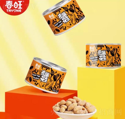 春旺夜猫花生蜂蜜味罐装88g零食产品图
