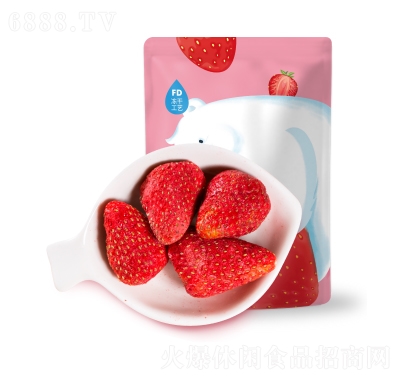 果熊站长冻干草莓粒休闲零食产品图