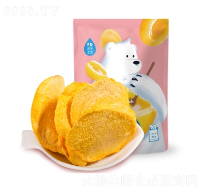 果熊站长冻干黄桃片休闲零食产品图