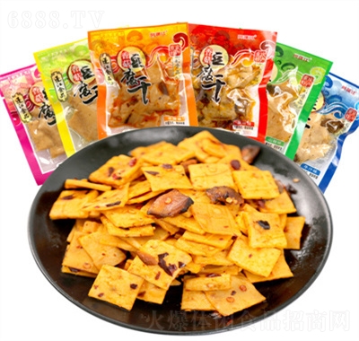 蓬江香菇豆腐干休闲零食小吃嫩豆干食品产品图